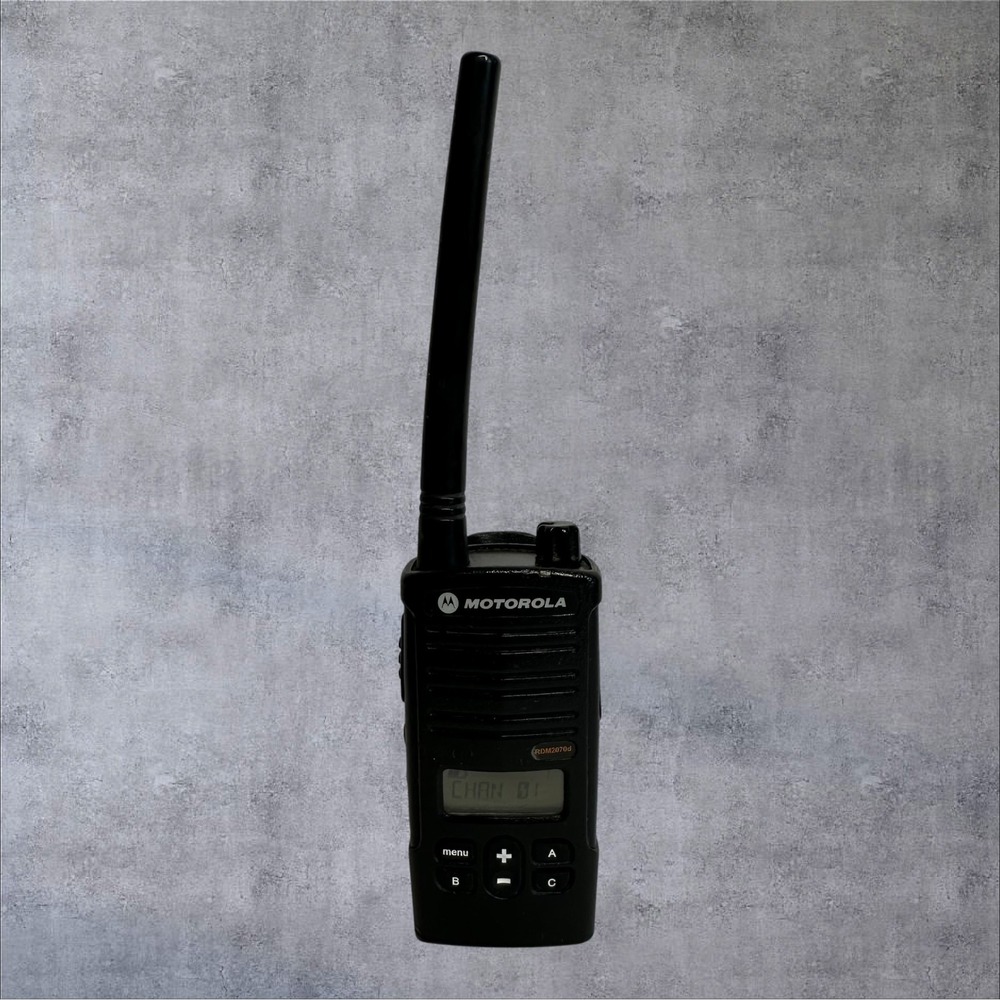 Motorola RDM2070d Two Way Business Radio MURS Black Handheld LCD Battery/Works!